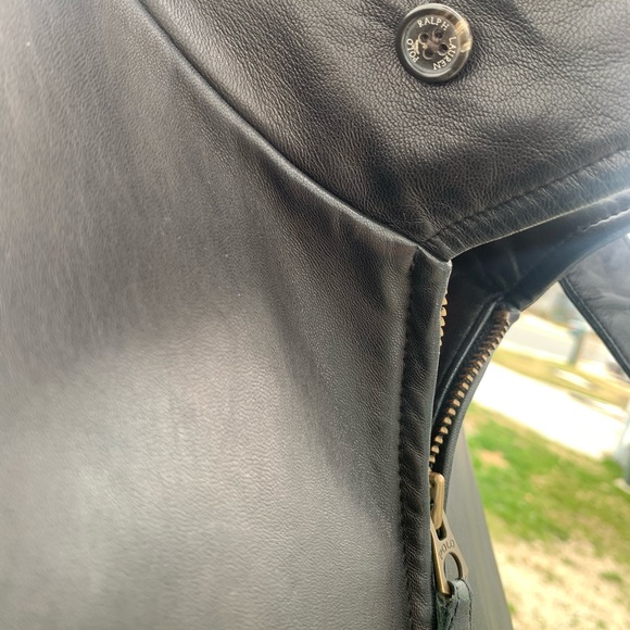 Polo by Ralph Lauren leather Coat black color - Picture 4 of 8